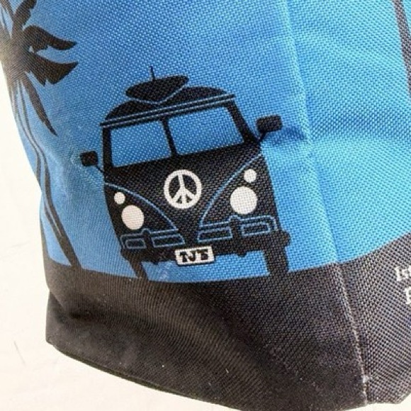 NWT TRADER JOE’S Blue Insulated Tote Bag w/Sturdy Handles and Zipper Top - Picture 4 of 11